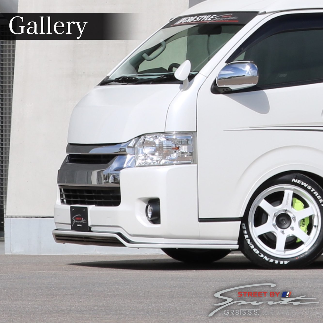 ハイエースワイドLUX MODEL SP フロントハーフスポイラー ORIGIN Labo 